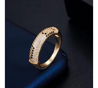 ZLING Zirconi Moda Leopard Cubic Zirconia Oro Rosa E Argento Colore Fidanzamento Matrimonio Amore Anelli A Forma di Serpente per Gioielli da Donna
