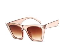 ZLINXI Occhiali da Sole da Donna, Occhiali da Sole a Ombrello Donna Uomo/Donna Cat Eye Occhiali da Sole Classic Vintage Uv400 Outdoor (Color : Champagne, Size : A)