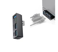 ZLiT Dock di espansione 4 in 1 per macchina a vapore compatibile con docking station per console PS5 USB 3.0, accessori per dock hub (nero, 1 pezzo)