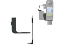 ZLiT Staffa di estensione per microfono per fotocamera Insta360 X4/X3/X2 compatibile con DJI Mic 2 Supporto per microfono con cavo audio (nero)