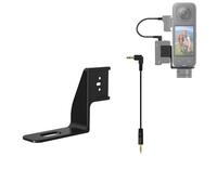 ZLiT Supporto adattatore per staffa di estensione per microfono per fotocamera Insta360 X4/X3/ONE X2 compatibile con DJI Mic Mini supporto microfono con cavo audio
