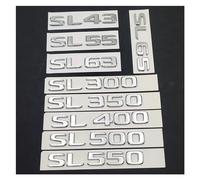 zlj6688 Lettere ABS 3D Distintivo for bagagliaio di un'auto SL 43 55 63 65 300 350 400 450 500 550 Logo emblema compatibile con SL R230 R290 R231 Accessori auto (Color : Chrome, Size : SL300)