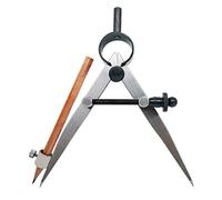 ZLKSKER - Bussola professionale in pelle con portapenne, divisore a molla di precisione, per la lavorazione del legno, lavorazione dei metalli (10,2 cm)