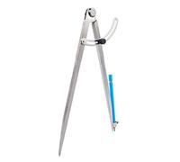 ZLKSKER Bussola professionale per la lavorazione del legno con portamatite per falegname, divisore in pelle, bussola, scribe, geometria, disegno bussola (25,4 cm)