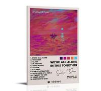 ZLLFES Poster da parete su tela, con scritta in inglese "We're All Alone in This Together-Dave", stile moderno e semplice, adatto per varie scene di vita, è anche un ottimo regalo di compleanno come