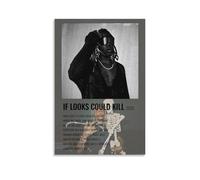 ZLLFES Poster su tela con scritta "If Looks Could Kill-Destroy Lonely", stile moderno e semplice, adatto per varie scene di vita, è anche un ottimo regalo di compleanno come souvenir, senza cornice