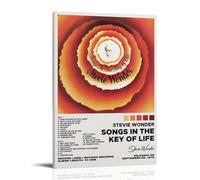 ZLLFES Poster su tela di Stevie Wonder Songs in The Key of Life, stile moderno e semplice, adatto per varie scene di vita, è anche un ottimo regalo di compleanno come souvenir, scelta con cornice, 50