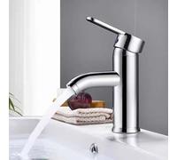 ZLLFHS Acqua Fredda Rubinetto Caldo lavandino Corto e Alto Argento Durevole g3/8 connettore Accessori per Il Bagno Essenziali