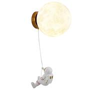 ZLLFHS Astronauta Luna Montaggio a Globo Lampada Parete dei Bambini, Art Deco Esplora Testiera Apparecchi di Illuminazione Lampade Notte G9 per Ragazze Ragazzi Camera da Letto Asilo Nido
