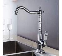 ZLLFHS Bagno CROME Cucina Vintage Tap TORNEIRA BANHEIRO Mixer RUCCATO Acqua 360 Guida SPEGNO Singolo STHEGNO Retro, Chrome