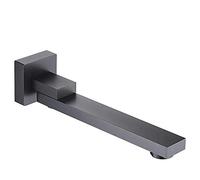 ZLLFHS Brass Tub Beuut ° Rotante a Parete Quadrato di Doccia Non Divertenti G1/2 Collegare la Finitura Grigia Resistente per bagni Moderni