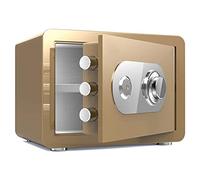 ZLLFHS Casseforti di Sicurezza in Acciaio F Password Meccanica Serratura A Chiave Soldi in Acciaio 38X30X30Cm Cassaforte Elettronica SSecurity, Oro