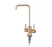 ZLLFHS Filtro Oro Spazzolato Purificatore Doppia Uscita Doppio Raffreddamento in Acciaio Inossidabile Cucina Bevanda Acqua-C (A)