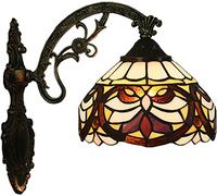ZLLFHS Lampada da Parete, Applique da Parete in Vetro colorato con Cuore Pesca da 8 Pollici, Realizzata a Mano per Lampada da Parete per Scale, Bagno, Camera da Letto,