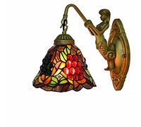 ZLLFHS Lampada da Parete, Lampada da Parete in Vetro colorato 1 Lampada Decorativa Antica retrò, utilizzata nel corridoio Accanto alla Camera da Letto e al Soggiorno, 8 Pollici