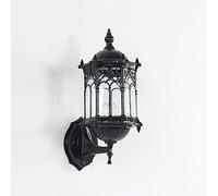 ZLLFHS Lampada Esterni Rustica Lanterne antiche pareti Sconce Impermeabile, Paralume in Vetro Trasparente Lampade da Parete Esterne per Garage Vialetto Patio Portico Apparecchio di Illuminazione