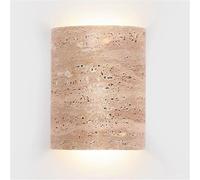 ZLLFHS Lampade da Parete industriali Lampade da Parete Vintage con Applique con Paralume in Pietra di travertino Giallo Naturale Lampada da Parete per Interni cablata in Stile per Camera da Letto