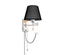ZLLFHS Lampade da parete Porta di ricarica USB Lampada da parete con braccio oscillante Lampada da presa cromata per camera da letto Comodino Lettura di casa Soggiorno Corridoio di casa Sala da pranzo