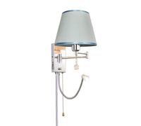 ZLLFHS Lampade da parete Porta di ricarica USB Lampada da parete con braccio oscillante Lampada da presa cromata per camera da letto Comodino Lettura di casa Soggiorno Corridoio di casa Sala da pranzo