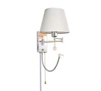 ZLLFHS Lampade da parete Porta di ricarica USB Lampada da parete con braccio oscillante Lampada da presa cromata per camera da letto Comodino Lettura di casa Soggiorno Corridoio di casa Sala da pranzo