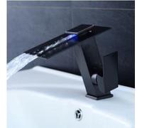 ZLLFHS Soreci Antique LED a Cascata Bacino da Bagno Miscelatore per lavello Rubinetto con Due Pezzi Colpi Idraulici (Colore: Nichel)