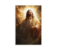 ZLLJXFZZ Decorazione artistica da parete con Gesù Cristo - La luce del mondo, decorazione moderna, poster artistico da appendere, 50 x 75 cm