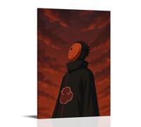 ZLLJXFZZ Decorazione artistica da parete con immagine di Naruto Obito, immagine di un cielo ombra, decorazione moderna da appendere, 50 x 75 cm