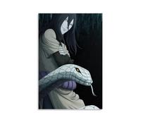 ZLLJXFZZ Decorazione artistica da parete con immagine di Naruto Orochimaru con tana del serpente e ombra cupa, decorazione moderna da appendere, 40 x 60 cm