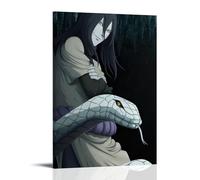 ZLLJXFZZ Decorazione artistica da parete con immagine di Naruto Orochimaru con tana del serpente e ombra cupa, decorazione moderna, poster artistico da appendere, 60 x 90 cm