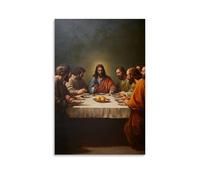 ZLLJXFZZ Decorazione artistica da parete con scena dell'ultima cena in stile classico a olio, decorazione moderna da appendere, 50 x 75 cm