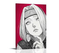 ZLLJXFZZ Naruto Ninja Vermilion, stampa artistica da parete con contemplazione dell'inchiostro sul viso, decorazione moderna da appendere, 60 x 90 cm