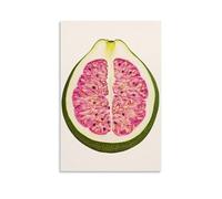 ZLLJXFZZ Poster a tema frutta, sezione trasversale, decorazione artistica da parete con guava, decorazione moderna, poster artistico da appendere, 60 x 90 cm