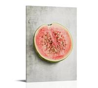 ZLLJXFZZ Poster a tema frutta, sezione trasversale, decorazione artistica da parete con guava, decorazione moderna da appendere, 50 x 75 cm