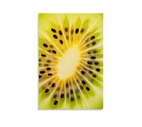 ZLLJXFZZ Poster a tema frutta, sezione trasversale, motivo kiwi con raggi di sole, decorazione moderna da appendere, 30 x 45 cm