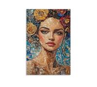 ZLLJXFZZ Poster artistico con micro mosaico, piccolo poster artistico da parete, decorazione moderna da appendere, 60 x 90 cm