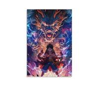 ZLLJXFZZ Poster artistico da appendere alla parete, decorazione moderna da appendere con l'ombra del drago di Rufy One Piece, 30 x 45 cm