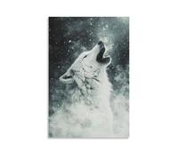ZLLJXFZZ Poster artistico da appendere alla parete, motivo: bufera di neve, urlo artico, decorazione moderna da appendere, 60 x 90 cm