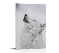 ZLLJXFZZ Poster artistico da appendere con animali e bufera di neve, urlo artico, decorazione moderna da appendere, 20 x 30 cm