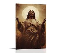 ZLLJXFZZ Poster artistico da appendere con Gesù Redentore, semplice ma potente, decorazione moderna da appendere, 50 x 75 cm