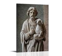 ZLLJXFZZ Poster artistico da appendere con scritta in lingua inglese "The Good Shepherd", "Grace in Simplicity ", decorazione moderna, 50 x 75 cm