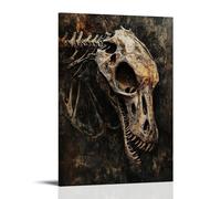 ZLLJXFZZ Poster artistico da parete con animali dimenticati, bestia fossile, decorazione moderna da appendere, 40 x 60 cm