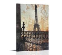 ZLLJXFZZ Poster artistico da parete in velluto con ombre di Parigi, decorazione moderna da appendere, 30 x 45 cm
