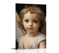 ZLLJXFZZ Poster con angelo, cherubino, sguardo innocente, decorazione da parete, decorazione moderna, poster artistico da appendere, 60 x 90 cm