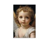 ZLLJXFZZ Poster con angelo, cherubino, sguardo innocente, decorazione da parete, decorazione moderna, poster artistico da appendere, 60 x 90 cm