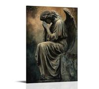 ZLLJXFZZ Poster con angelo lamento, statua piangente, decorazione artistica da parete moderna, poster artistico da appendere, 30 x 45 cm