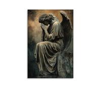 ZLLJXFZZ Poster con angelo lamento, statua piangente, decorazione artistica da parete moderna, poster artistico da appendere, 20 x 30 cm