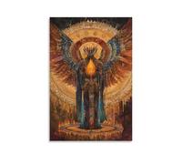 ZLLJXFZZ Poster con angelo serafino, cerchio con fiamma a sei ali, decorazione artistica da parete, decorazione moderna, poster artistico da appendere, 40 x 60 cm