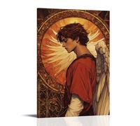 ZLLJXFZZ Poster con angelo serafino, cerchio con fiamma a sei ali, decorazione artistica da parete, decorazione moderna, poster artistico da appendere, 50 x 75 cm