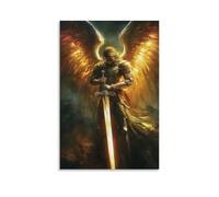 ZLLJXFZZ Poster con angelo, spada della luce divina, decorazione moderna da appendere, 30 x 45 cm