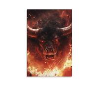 ZLLJXFZZ Poster con animali leggendari, minotauro rabbia, decorazione artistica da parete, decorazione moderna, poster artistico da appendere, 60 x 90 cm